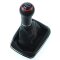 Schaltsack Schaltmanschette Naht Rot Schaltknauf für VW Golf 4 IV VW Bora Chrom-Rahmen 12 mm