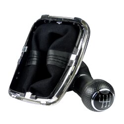 Schaltsack Schaltmanschette Schaltknauf 6-Gang für VW Golf 4 IV VW Bora mit Chrom Rahmen 12 mm