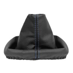Schaltsack Schaltmanschette für VW Golf 4 IV Bora 100% Echtleder Schwarz Blau