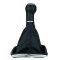 Schaltsack Schaltmanschette Naht Blau Schaltknauf für VW Golf 4 IV VW Bora mit Chrom Rahmen 12 mm