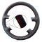 Lenkradhülle Lenkradbezug LeCo® Echtleder Lenkrad Bezug passend Seat Ibiza 6L Naht rot